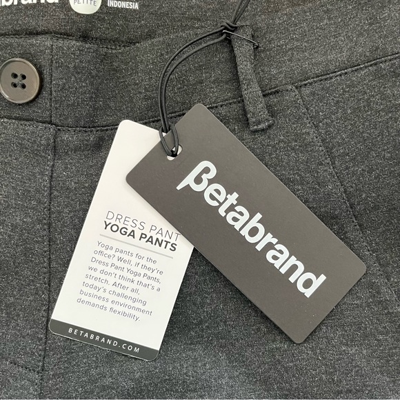 Betabrand Straight-Leg | Classic Dress Pant Yoga Pants (Charcoal) XS PETITE NWT - Picture 6 of 8